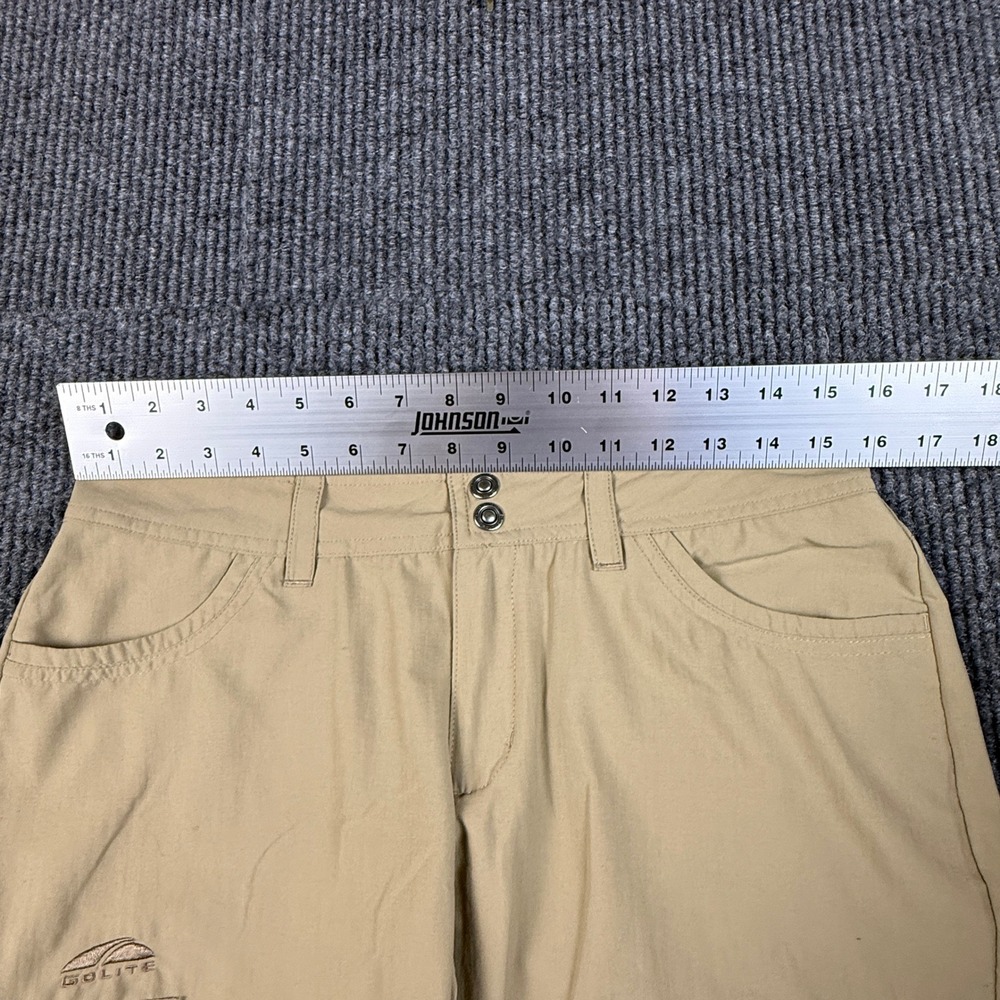 GoLite Womens Size Medium Khaki Tan Hiking Shorts Nylon Cargo Outdoor Trail - Picture 4 of 12